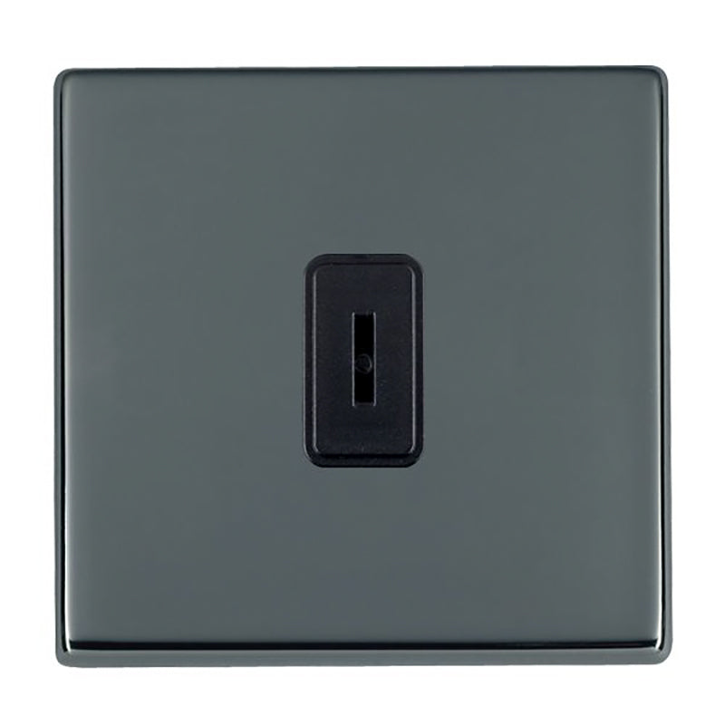 Hartland G2 7G28RRTBK-B 1 gang 10AX Push To Make Retractive Rocker Black Nickel with Black Nickel/Black Inserts