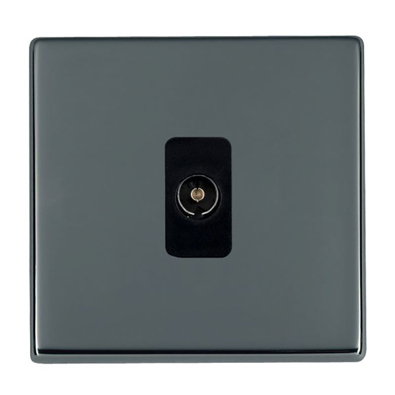 Hartland G2 7G28TVB 1 gang Non-Isolated TV 1in/1out Black Nickel with Black Inserts