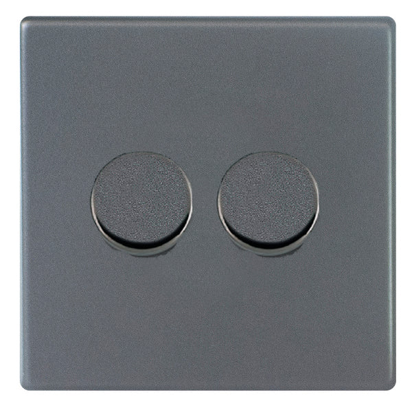 Hartland G2 7G2A2XL-SD250MW 1 gang 250W/VA Wi-Fi Rotary Master LED Trailing Edge Dimmer Anthra Gray with Anthra Gray Inserts