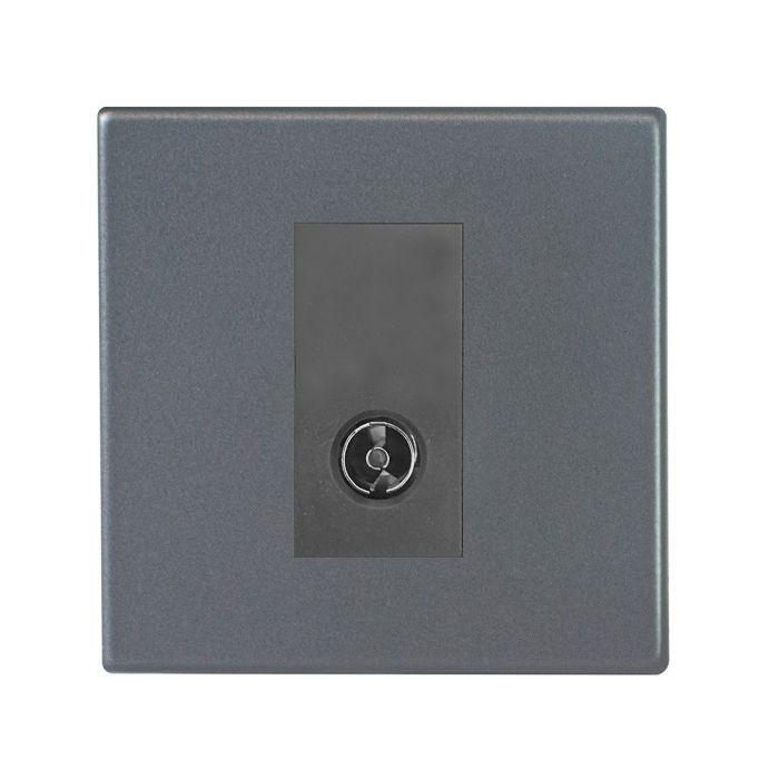 Hartland G2 7G2ADTVFQG 1 gang Non-Isolated TV (female) (DAB Compatible) Anthra Gray with Quartz Grey Inserts