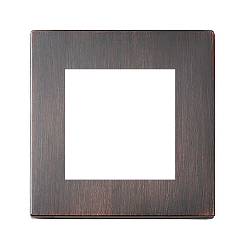 Hartland G2 7G2EBEURO2 2 gang EuroFix 50x50mm Apertured Plate with Grid Etrium Bronze