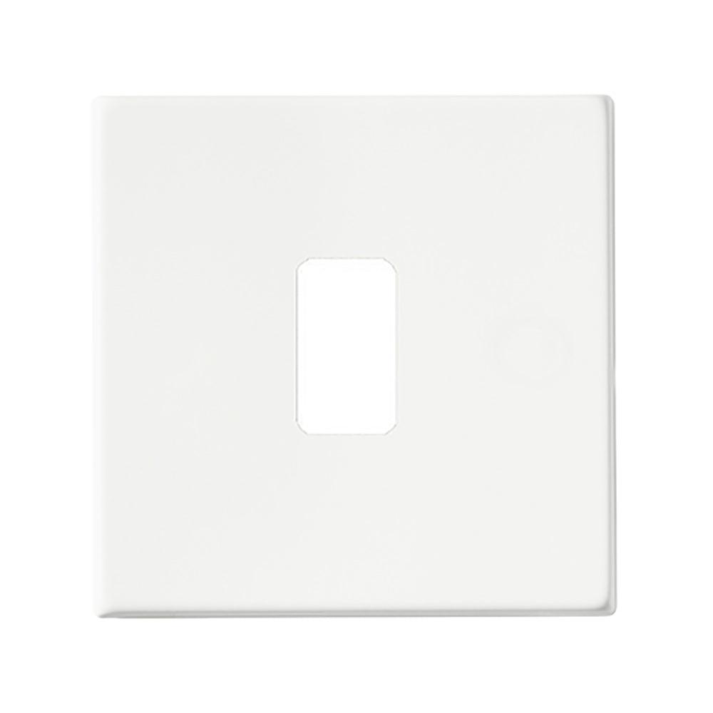 Hartland G2 7G2MW1MFL 1 Module Front Loading Aperture Plate with Grid and Gasket Matt White