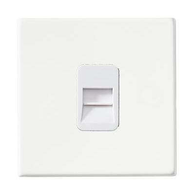 Hartland G2 7G2MWTCSW 1 gang Telephone Slave Matt White with White Inserts