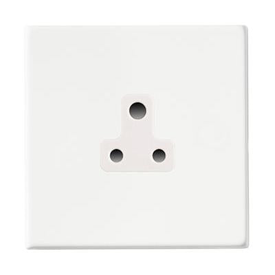 Hartland G2 7G2MWUS5W 1 gang 5A Unswitched Socket Matt White with White Inserts