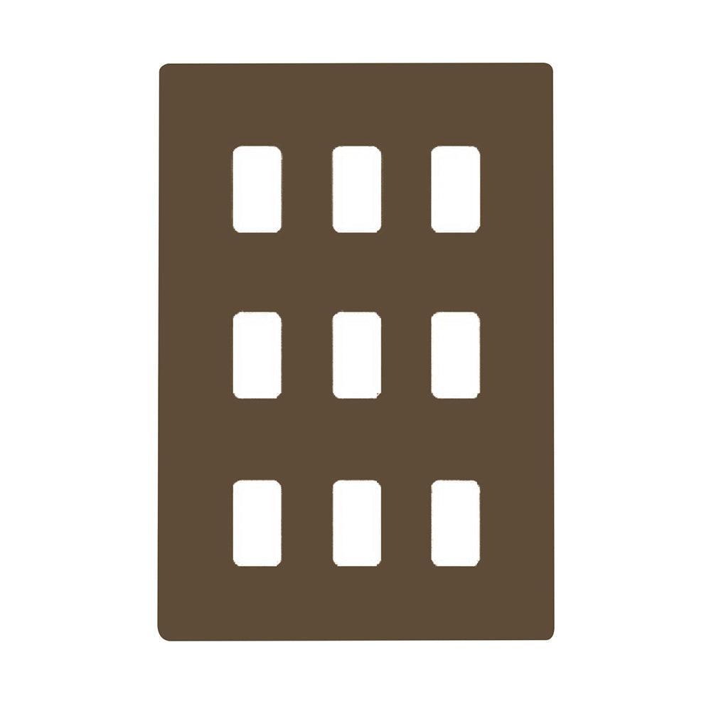 Hartland G2 7G2RB9MFL 9 Module Front Loading Aperture Plate with Grid and Gasket Richmond Bronze