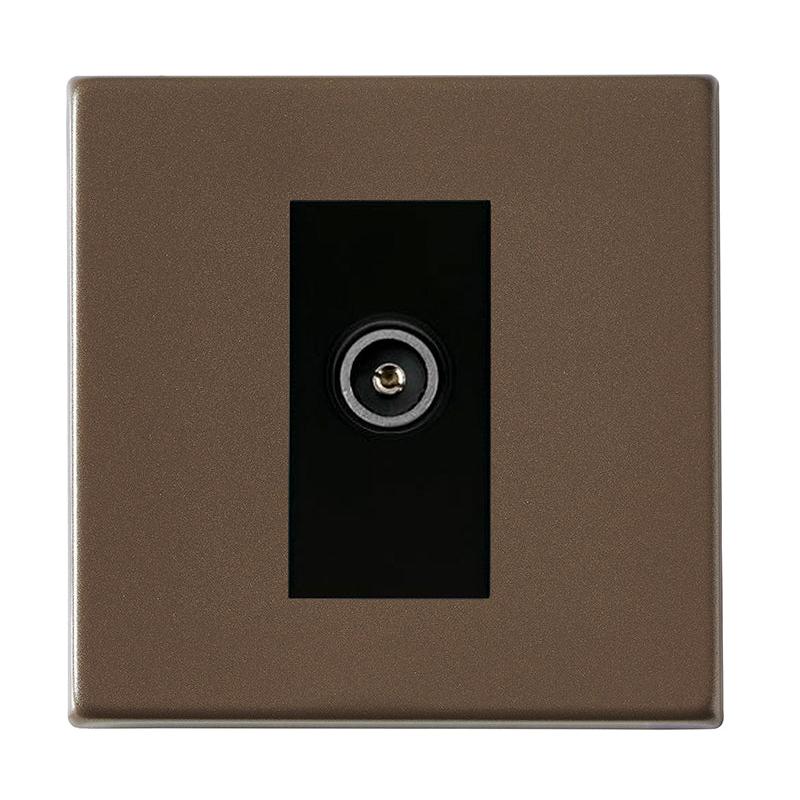 Hartland G2 7G2RBDTVFB 1 gang Non-Isolated TV (female) (DAB Compatible) Richmond Bronze with Black Inserts