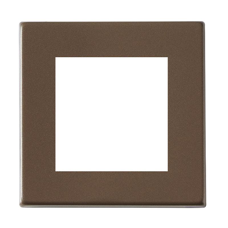 Hartland G2 7G2RBEURO2 2 gang EuroFix 50x50mm Apertured Plate with Grid Richmond Bronze