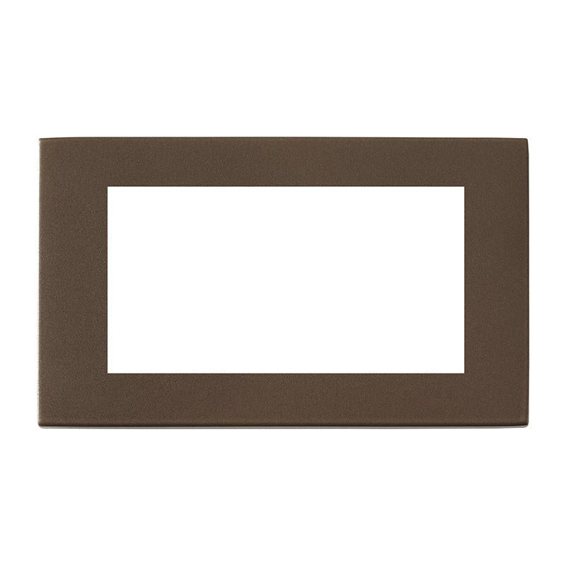Hartland G2 7G2RBEURO4 4 gang EuroFix 100x50mm Apertured Plate with Grid Richmond Bronze