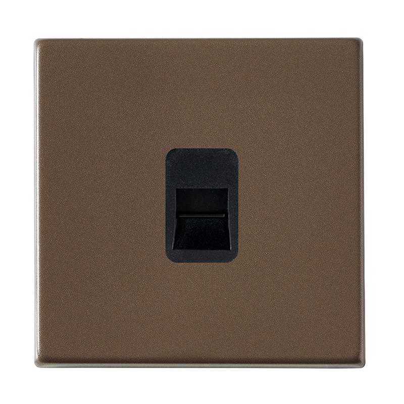 Hartland G2 7G2RBTCMB 1 gang Telephone Master Richmond Bronze with Black Inserts
