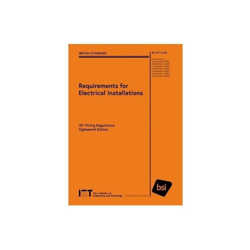 IET 18th Edition Amendment 4 Regs Book