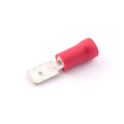 Insulated Male Push-On Terminals 0.5-1.5mm Red