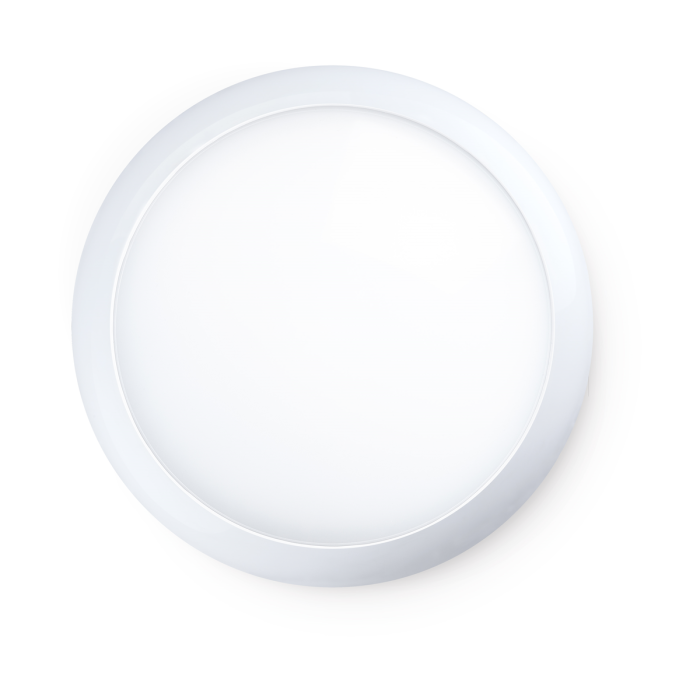 JCC JC070083 RadiaLED Rapid Bulkhead IP65 4000K 12W DALI/1-10V With White Rim