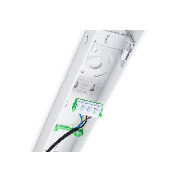 JCC JC100225 Skypack™ Pro LED Batten 6ft 79W 3000K/4000K/5700K IP40 White Opal Microwave dim Emergency