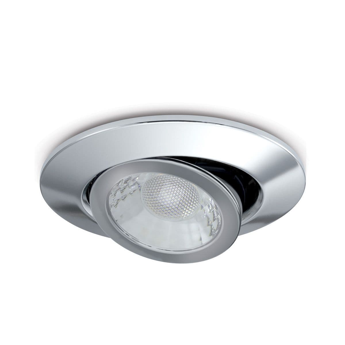 JCC JC1102/CH X50 Tilt 3.5/5W LED Chrome Downlight Fire Rated Colour Selectable