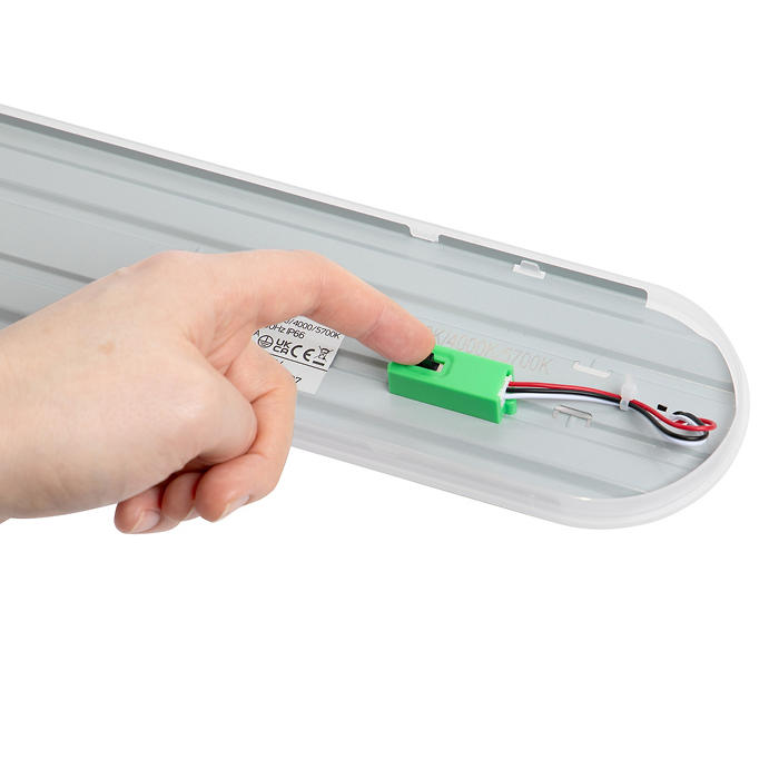 JCC JC180126 ToughLED™ Pro Non Corrosive 5ft 30/40/52/63W 3000K/4000K/5700K IP66 White Opal Microwave on/off