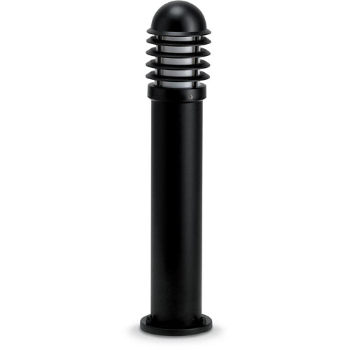 JCC JC39203BLK NiteLED™ Mains IP44 Tall Louvred Bollard Unlamped E27 Black