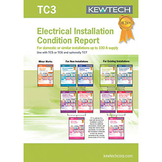 Kewtech TC3 Installation Condition Report Pad Up to 100A