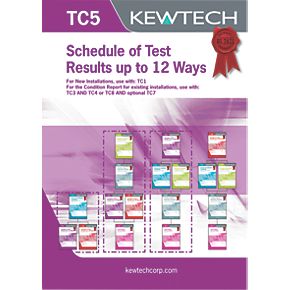 Kewtech TC5 Schedule Of Test Results up to 12 ways