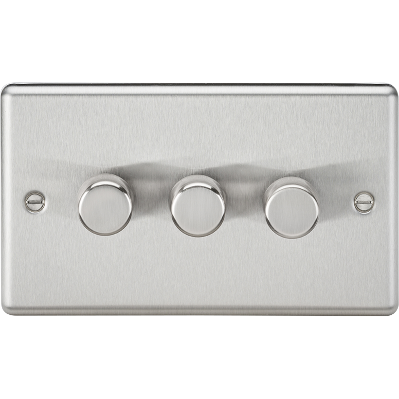 Knightsbridge CL2193BC 3G 2-way 10-200W (5-150W LED) Intelligent dimmer Brushed Chrome