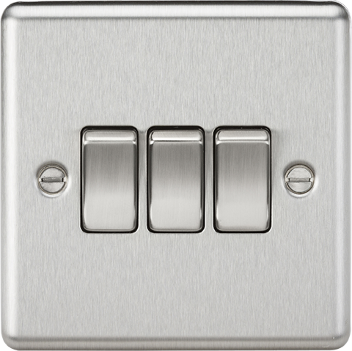 Knightsbridge CL4BC 10AX 3G 2-way Switch Brushed Chrome