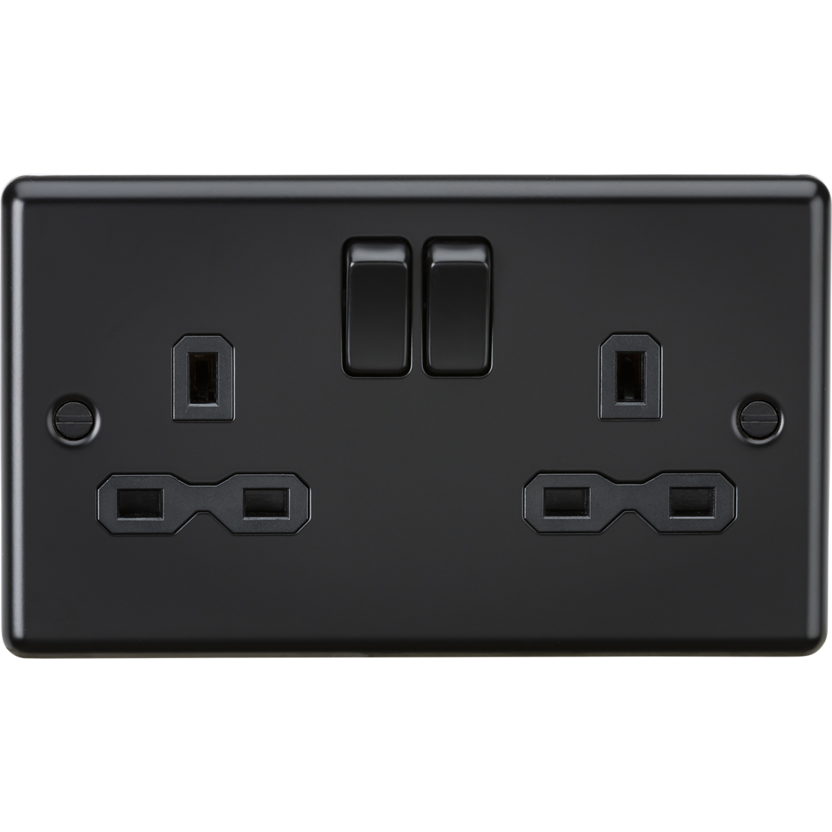 Knightsbridge CL9MBB 13A 2G DP Switched Socket Matt Black