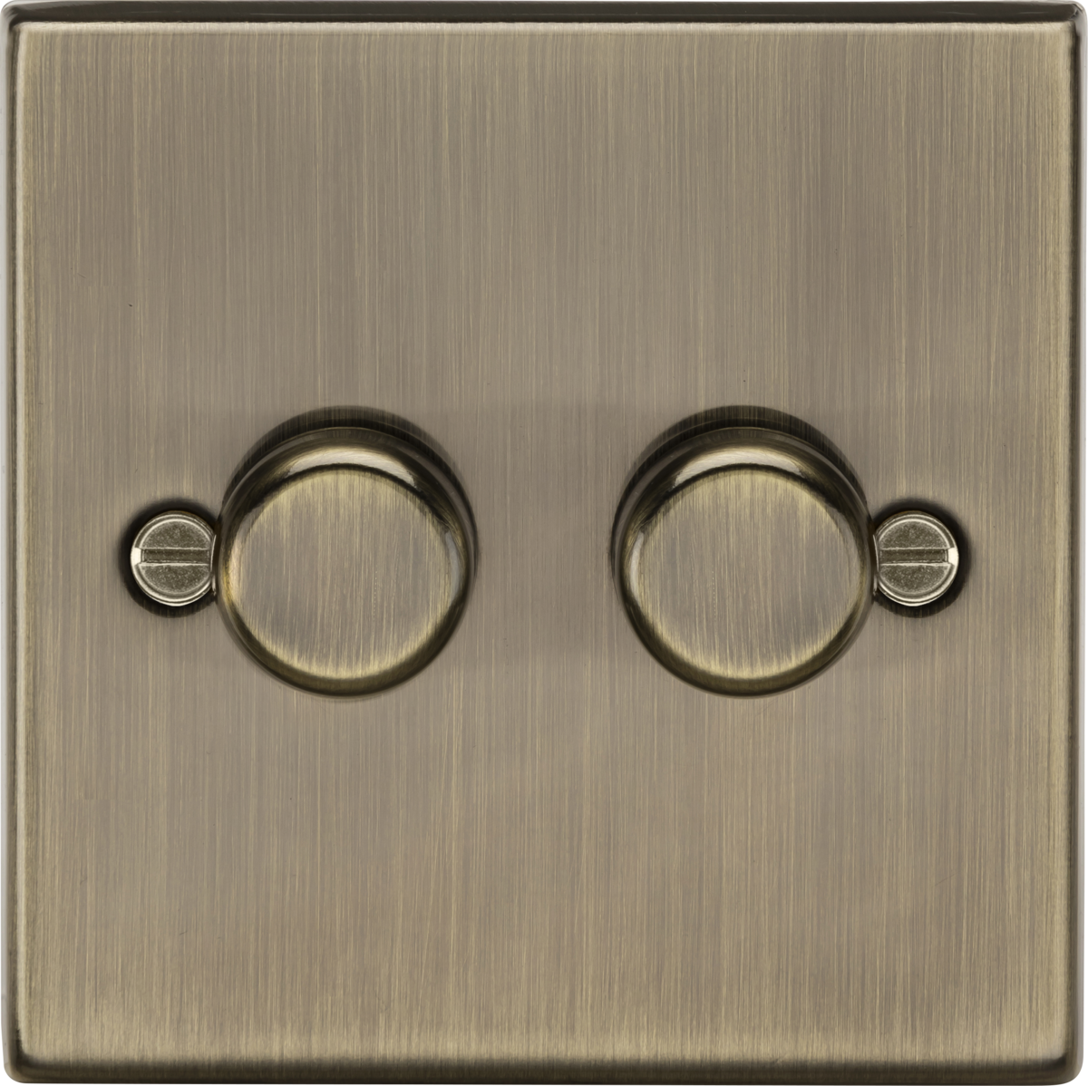 Knightsbridge CS2192AB 2G 2-way 10-200W (5-150W LED) Intelligent dimmer Antique Brass