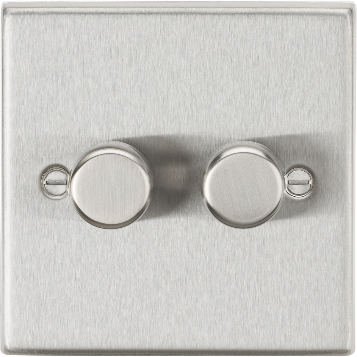 Knightsbridge CS2192BC 2G 2-way 10-200W (5-150W LED) Intelligent dimmer Brushed Chrome