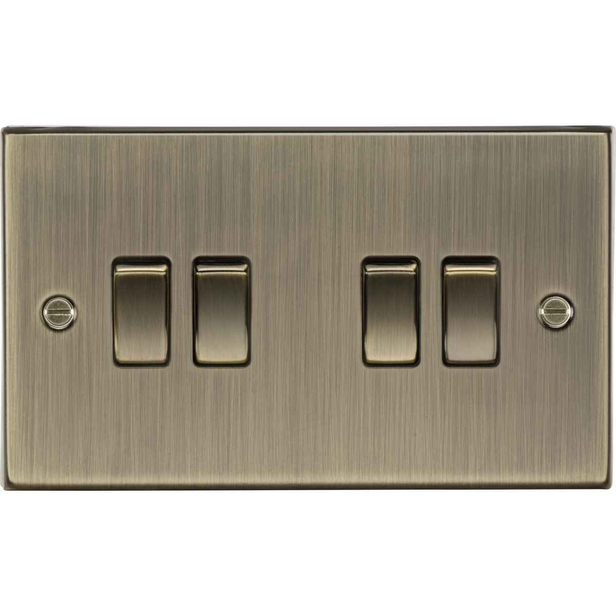 Knightsbridge CS41AB 10AX 4G 2-way Plate Switch Antique Brass