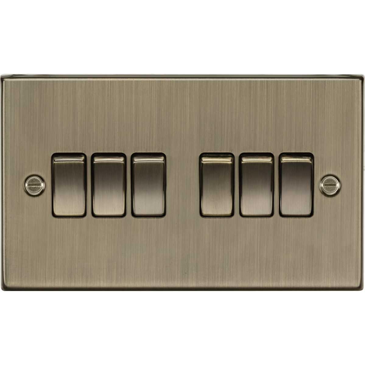 Knightsbridge CS42AB 10AX 6G 2-way Plate Switch Antique Brass