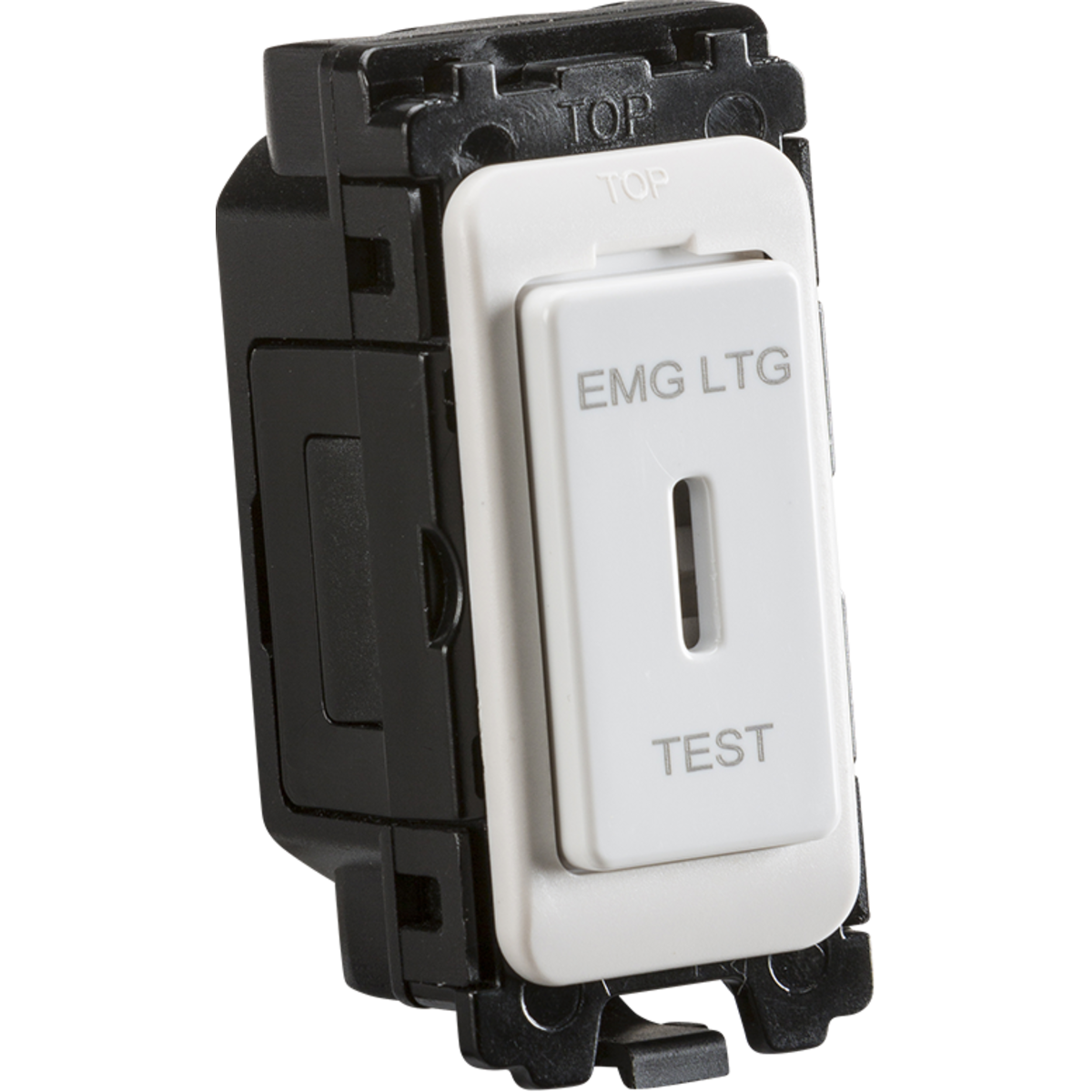 Knightsbridge CUGM9 20AX 2-way SP Key Switch Module Laser printed "EMG LTG TEST"