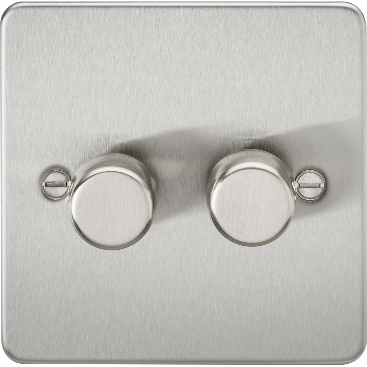 Knightsbridge FP2192BC 2G 2-way 10-200W (5-150W LED) Intelligent dimmer Brushed Chrome