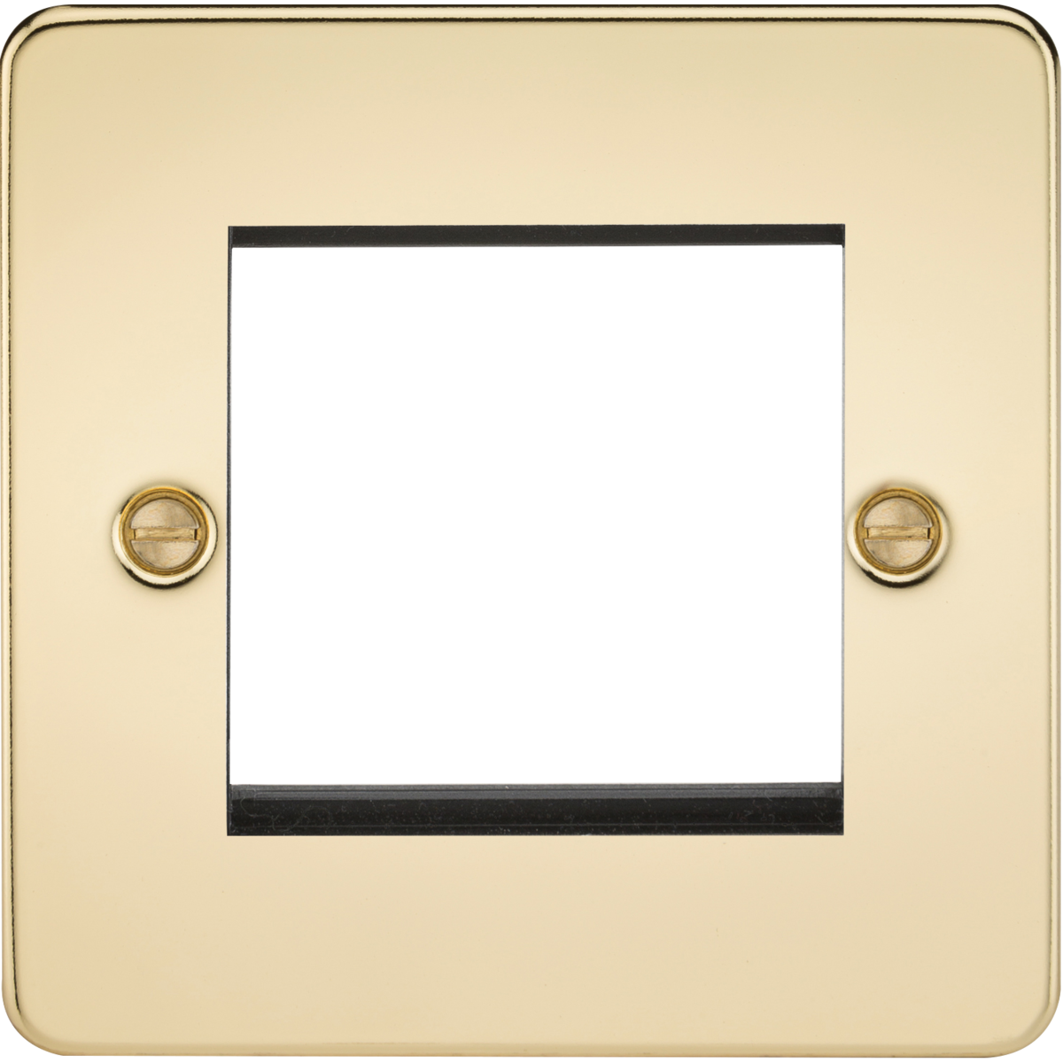 Knightsbridge FP2GPB 2G Modular Faceplate - Polished Brass