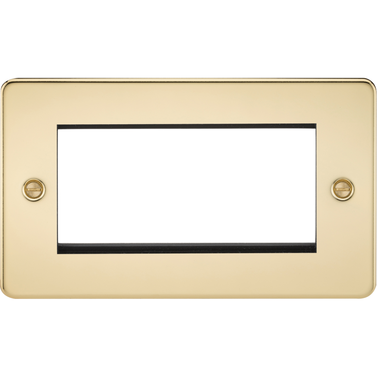Knightsbridge FP4GPB 4G Modular Faceplate - Polished Brass
