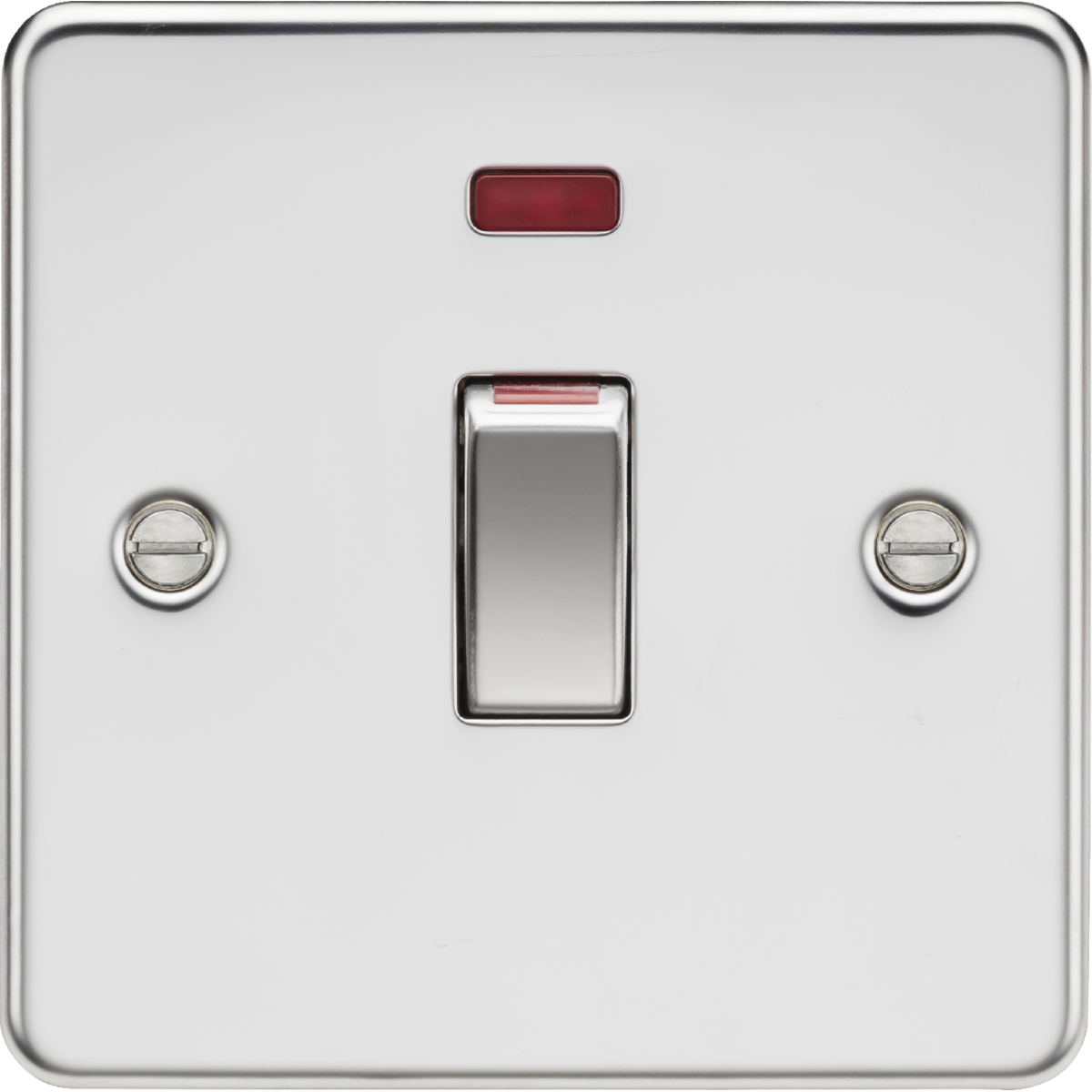 Knightsbridge FP81MNPC 45A DP Switch with Neon (1G size) Polished Chrome