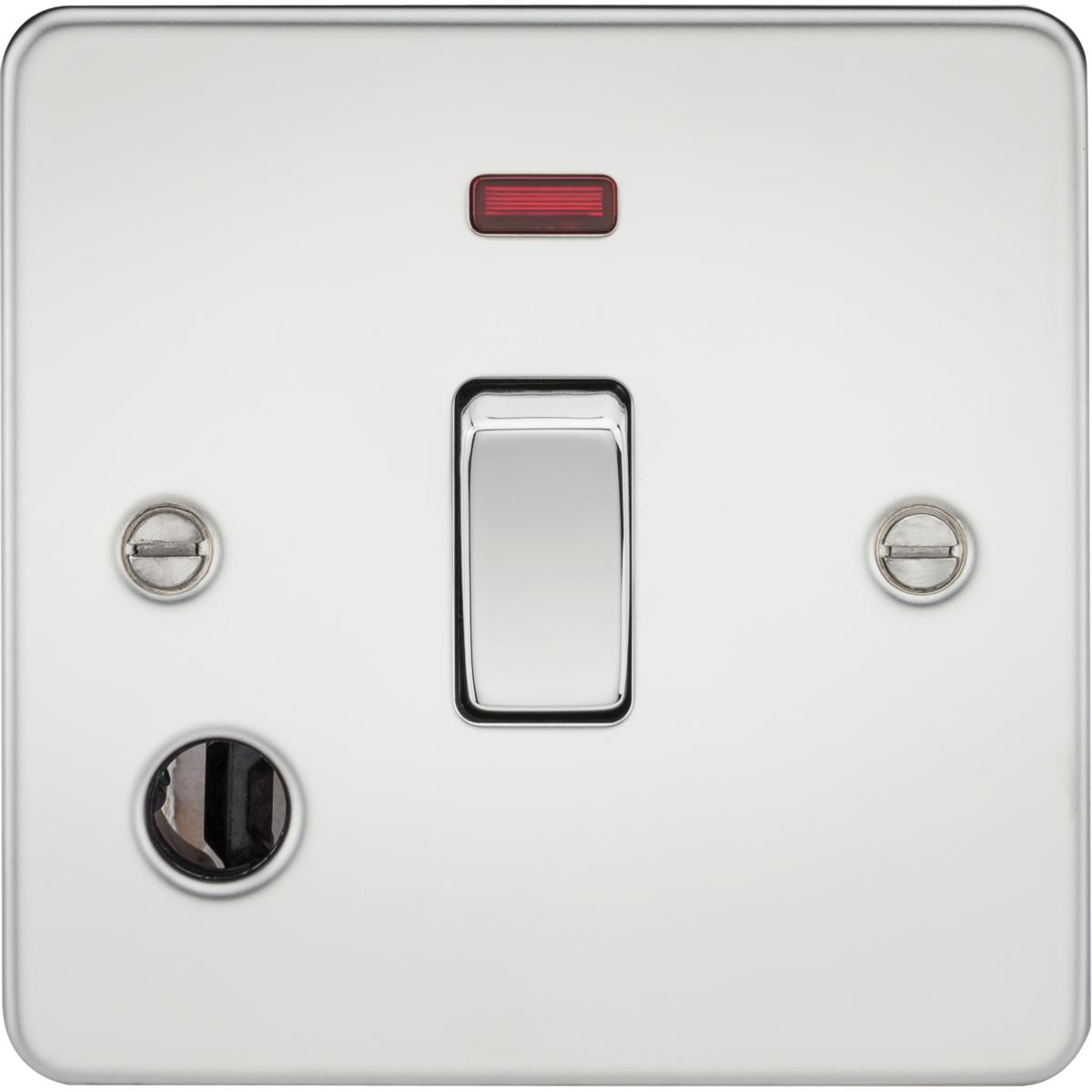 Knightsbridge FP8341FPC 20A 1G DP Switch with Neon & Flex Outlet Polished Chrome