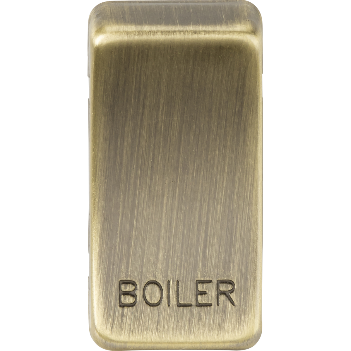 Knightsbridge GDBOILAB Switch cover "marked BOILER" antique brass