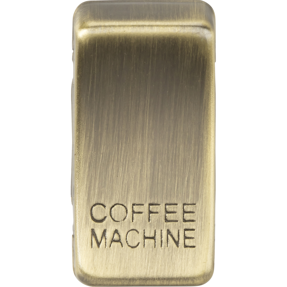 Knightsbridge GDCOFFAB Switch cover "marked COFFEE MACHINE" antique brass