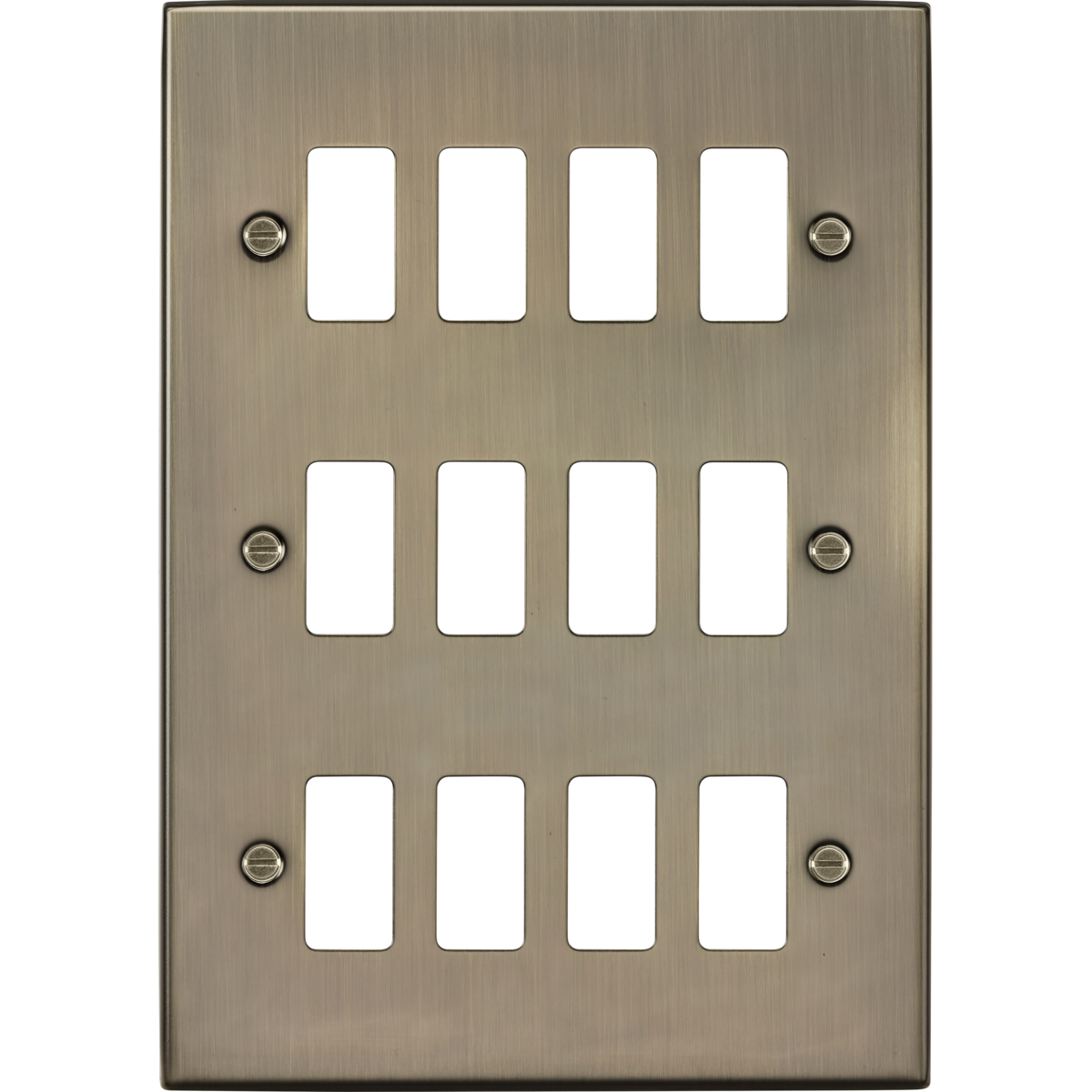 Knightsbridge GDCS12AB 12G Grid Faceplate Antique Brass