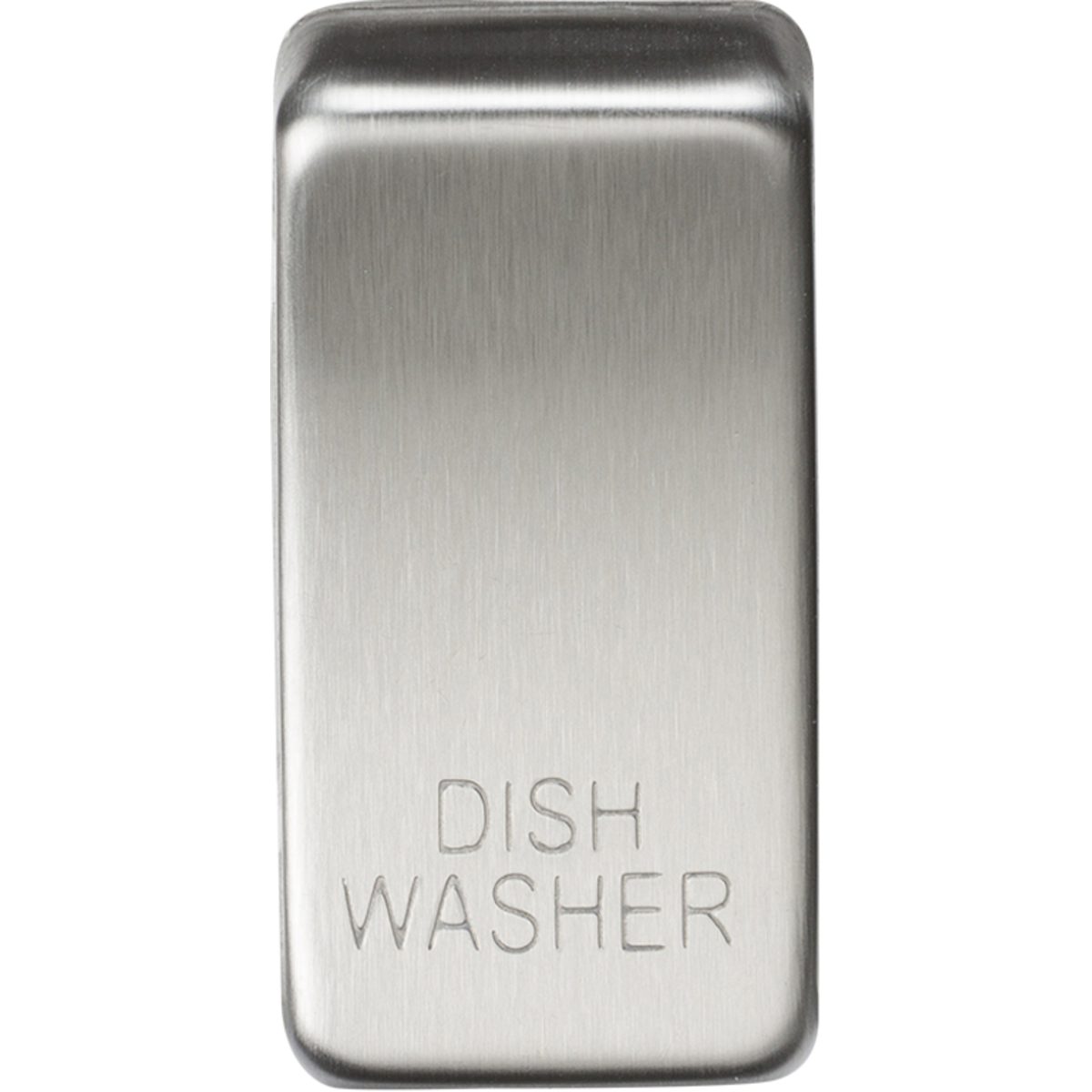 Knightsbridge GDDISHBC Switch cover "marked DISHWASHER" brushed chrome