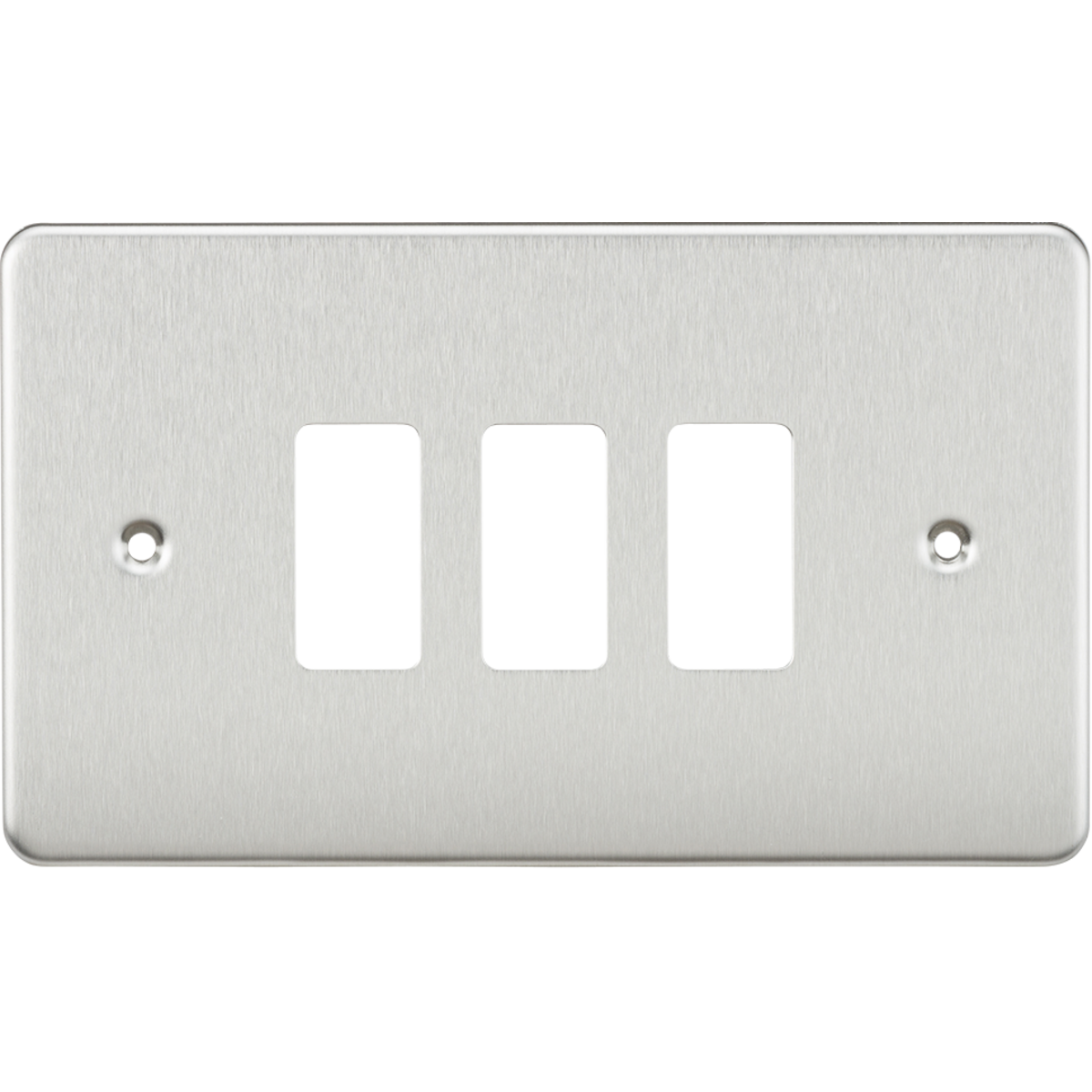 Knightsbridge GDFP003BC Flat plate 3G grid faceplate brushed chrome