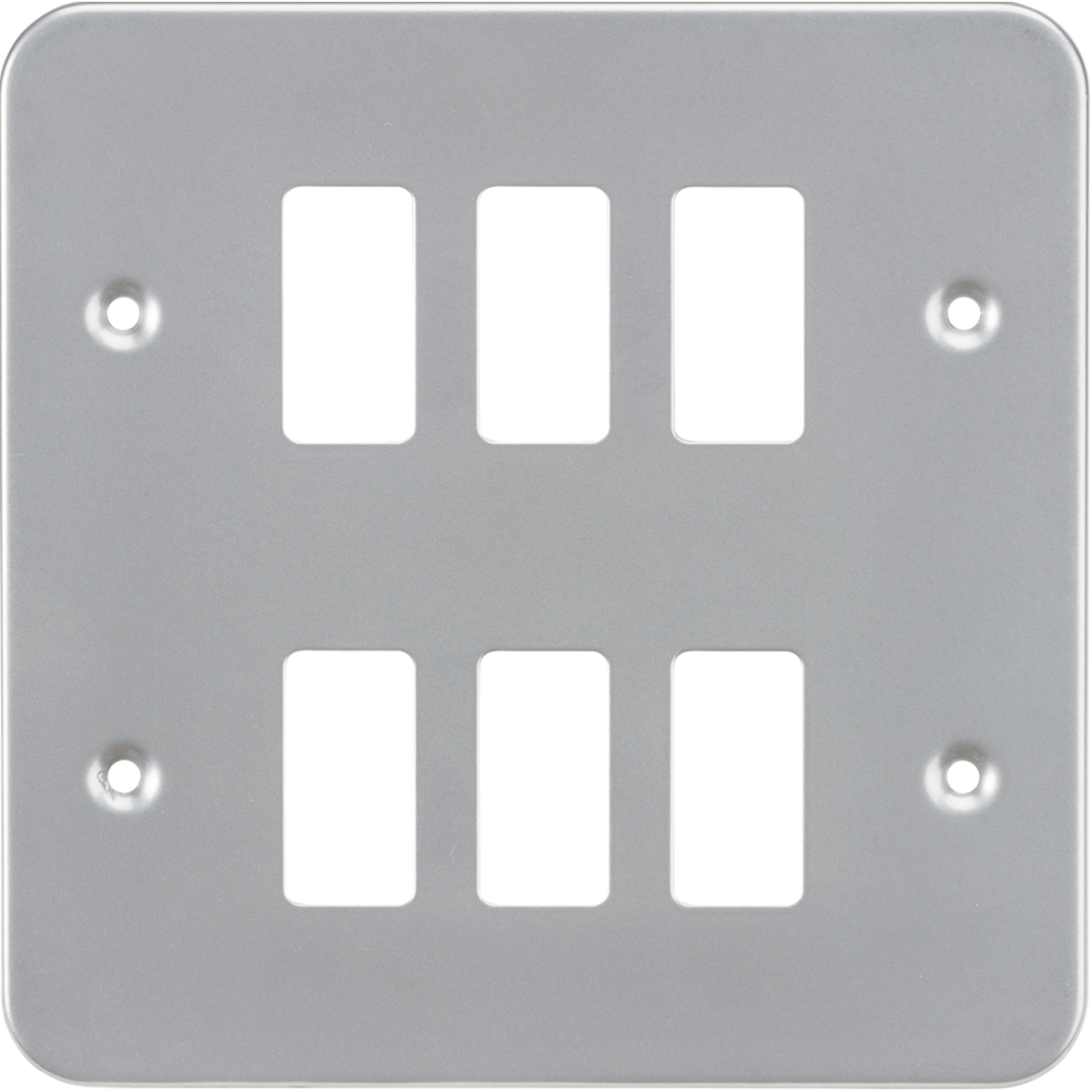 Knightsbridge GDFP006M Metalclad 6G grid faceplate