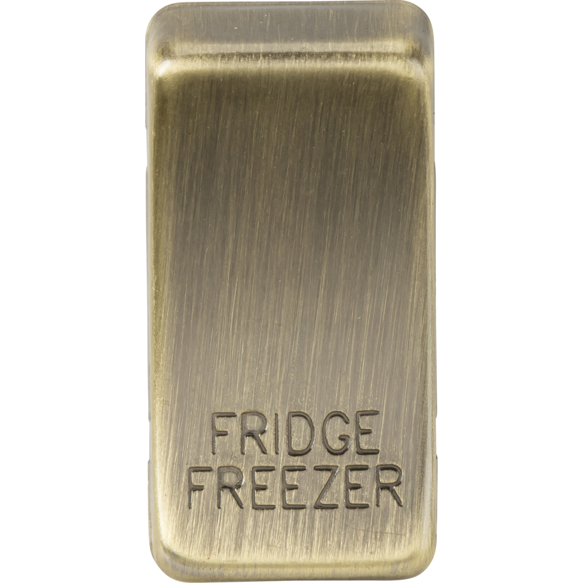 Knightsbridge GDFRIDAB Switch cover "marked FRIDGE FREEZER" antique brass