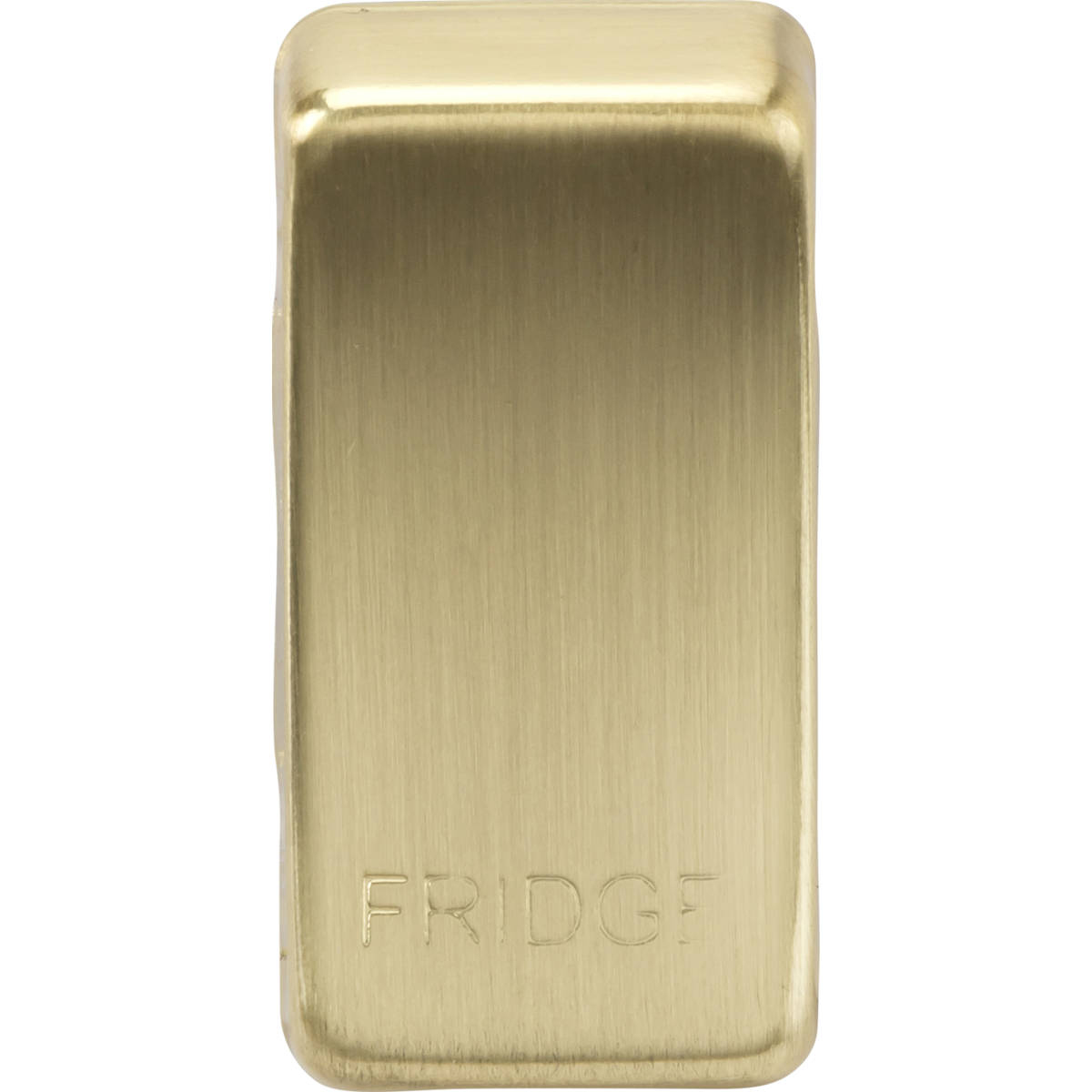 Knightsbridge GDFRIDGEBB Switch cover "marked FRIDGE" brushed brass