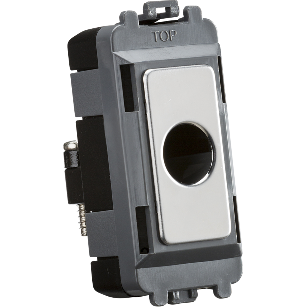 Knightsbridge GDM012PC Flex outlet module (up to 10mm) - polished chrome