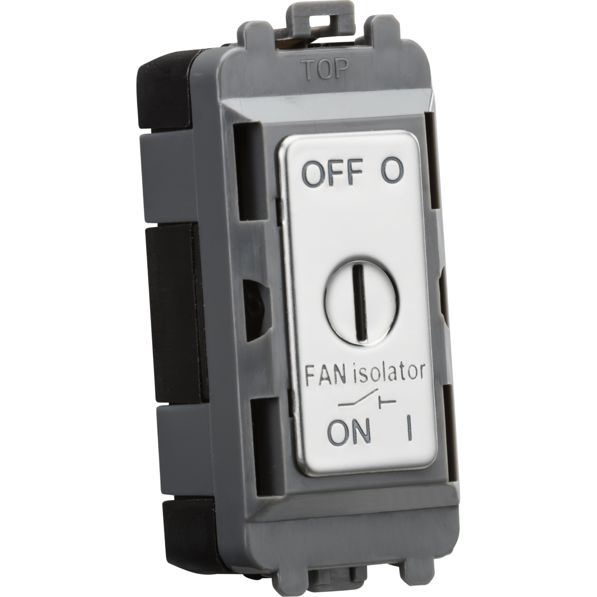 Knightsbridge GDM021PC 10A Fan Isolator Key Switch Module Polished Chrome