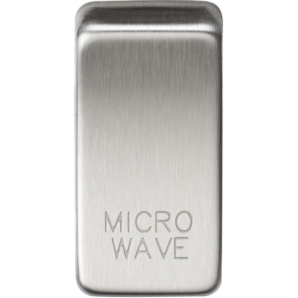 Knightsbridge GDMICROBC Switch cover "marked MICROWAVE" brushed chrome
