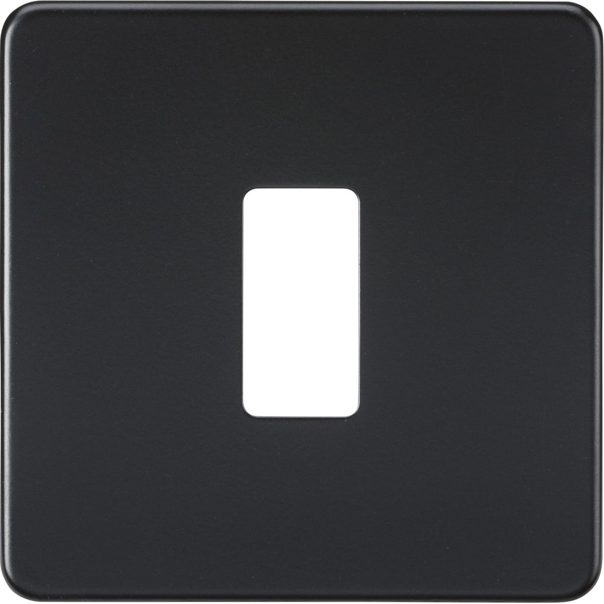 Knightsbridge GDSF001MB Screwless 1G grid faceplate matt black