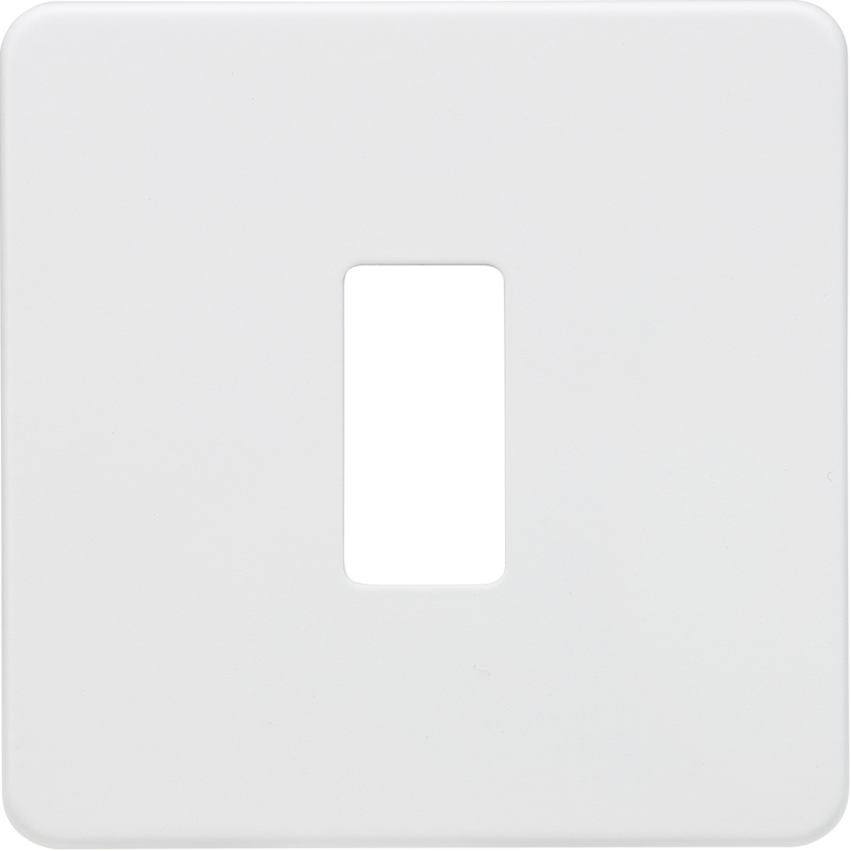 Knightsbridge GDSF001MW Screwless 1G grid faceplate matt white