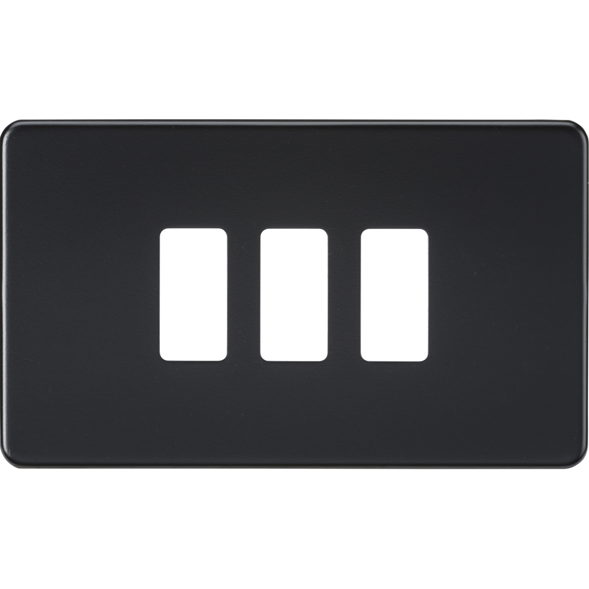 Knightsbridge GDSF003MB Screwless 3G grid faceplate matt black