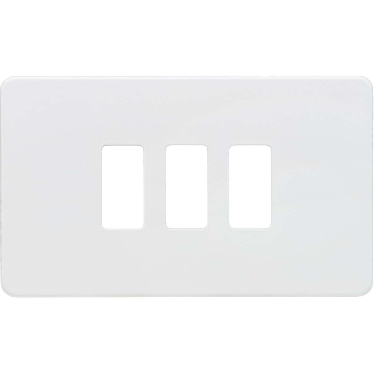 Knightsbridge GDSF003MW Screwless 3G grid faceplate matt white